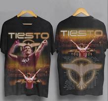 Unisex shirt Cotton Oversize Large Size NEW Tiesto Tour Date 2025 AOP 3D T-Shirt L black