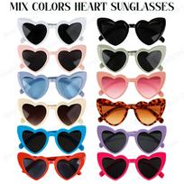 12-100Pcs Wedding Sunglasses Wedding Gift for Guest Bulk DIY Heart Sunglasses with Pen Bachelorette Birthday Beach Party Glasses 12Pcs black