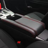 For Honda Civic 10th Gen 2016 2017 2018    Civic X FC Car Center Console Armrest Box Cover Leather Trim Accessories raudona
