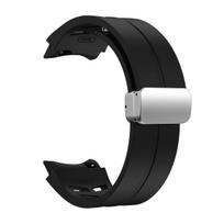 Sportinė silikoninė apyrankė, skirta Samsung Galaxy Watch 7 6 4 44 mm 40 mm magnetinio mygtuko apyrankė, skirta Galaxy Watch 6 Classic 43 47 mm laikrodžiui 5 Pro 45 mm dirželiui For Watch 5 Series juoda