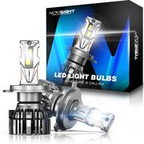 NOVSIGHT LED Headlight, H4 hi/lo 30,000 lm (15000 lm*2), Compatible with 12 V Cars, H4Hi/Lo(30000lm) balta