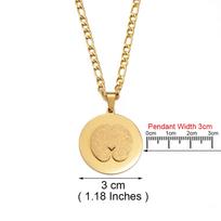 1 vnt. Seišelių Coco De Mer 3CM pakabukas ant kaklo nerūdijančio plieno moterims, vyrams papuošalai #561362 60CM OR 23.6 Inches beige