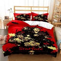 „Scarface“ patalynės komplektas miegamajam, minkštos, modernios lovatiesės, „Comefortable Kids“ antklodės užvalkalas ir pagalvės užvalkalas 70x133cm 3pcs