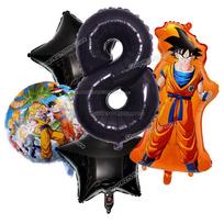 Anime Son Goku Vaikų Gimtadienio Dekoracijos Dragon Ball Skaičių Balionų Kolekcija Berniuko Mergaitės Party Favor Animacinis Kūdikio Maudynių Gimtadienio Dekoracija