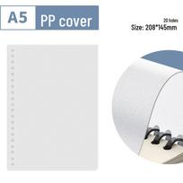 DIY 5-Hole Ring Loose-Leaf Binder Clips & Plastic Strips white