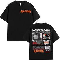 Lady Gaga Mayhem Tour Album 2025 Graphic T Shirts Unisex Women Vintage High Quality Clothing T-shirt Hip Hop Oversized Cotton Tees 4XL black