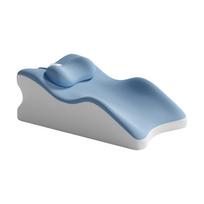 Nešiojama relaksacinė pagalvė nugarai, neslystanti miego pagalvė su nuimamu užvalkalu, ergonomiško dizaino, relaksuojanti gulimo padėtyje pagalvė mėlyna