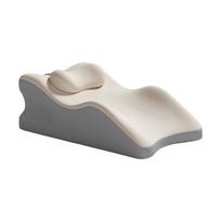 Nešiojama relaksacinė pagalvė nugarai, neslystanti miego pagalvė su nuimamu užvalkalu, ergonomiško dizaino, relaksuojanti gulimo padėtyje pagalvė smėlis