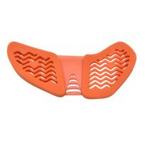 Right Hand Ergonomic Mouse Pad Wrist Pad Silicon Gel Non-Slip Streamline Wrist Rest Support Mat For Office Gaming Pc orange