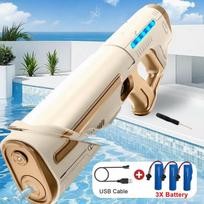 Fully Automatic Electric Water Storage Guns for Adults Powerful Squirt Large Capacity Summer Outdoor Game Water Blasters Toy white