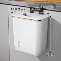 Wall-Mounted Bathroom & Kitchen Trash Can with Lid