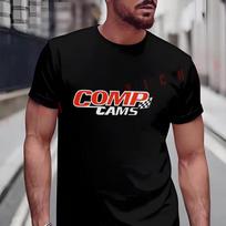 COMP CAMS Red And White Pattern Design Moto T-Shirt Men Summer Hip Hop Streetwear Unisex Casual Fashion Short Sleeve Tops XXXL brown