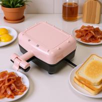 Electric Sandwich Maker Two Sided Heating Mini Sandwich Press Breakfast Machine with Non Stick Plate EU Plug 220V gray