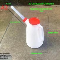 1Pcs Oil Container Storage Can Scale 1.2L-5L Oil Pot Oil Measuring Jug Oil Dispenser With Pouring Lid For Automotive Garage A2 gray
