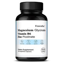 Fearathe Magnesium Glycinate Supplement, Vitamin B6 & Zinc Picolinate , 120 Caps 120 Capsules