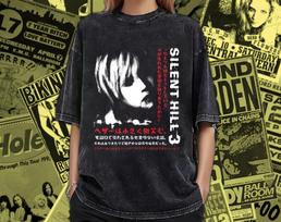 Vintage Washed Silent Hill 3 Shirt: Distressed Heather Mason Graphic SH002 L brown