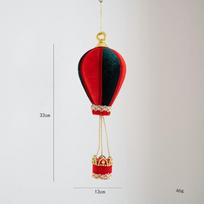 hot air balloon Christmas Velvet Hanging Foam Flocking Christmas Tree Ornaments 6
