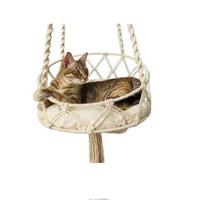 Little Cat Swing Indoor/Outdoor Cat Hanging Cloth Hammock Net Basket Sunbathing Cradle Swing 30cm D beige
