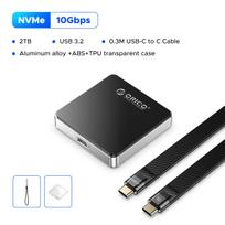 ORICO Magnetic 2230 M.2 NVMe SSD Enclosure 10Gbps M.2 to USB Type C External Adapter for iPhone 15 Pro Max ProRes MacBook Magnetic For 2230 black