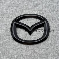 Car Front Grille Badge Trunk Emblem For Mazda 6 Atenza 2017 2018 2019 Glossy black Carbon fiber Head Rear Body Decal Accessories