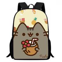 Pusheen Cat Kids Backpack Oxford Fabric Breathable Durable Lightweight School Bag For Elementary Students 03