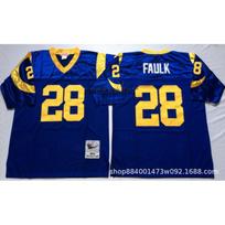 Mens Retro Rams Football Jersey Embroidered Hall Of Fame Tribute Training Uniform American Fans XXL 54 cm