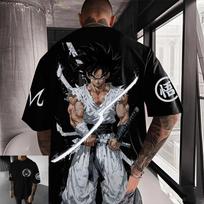 Anime Dragon Ball Son Goku Manga Graphic Print T-shirt Men Women O-neck Cotton Comfortable Streetwear Hip Hop Harajuku Y2K Fashion Oversized Top L