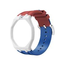 Advanced DIY For AP X Swatch Royal POP Set Pocket Watch Strap Bioceramic Protective Case Bezel Two-Tone Color Blocking Band Strap For Royal Pop&Customized DIY brown