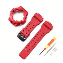 Wrist Casio GA-700 Smart bracelet accessories Strap Casio GA-710/GA-735 Band Silicone watchband Cover Protective Case Casio GA700 Frame Bezel red