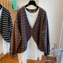 Didelių dydžių moteriški patchwork stiliaus dideli gatvės drabužiai dryžuotas džemperis netikri dviejų dalių viršūnės užsegamas gobtuvas Harajuku laisvi marškinėliai XXXXL ruda