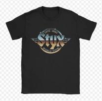 SALE Styx 1977 Tour T-Shirt T Shirt FUNNY Dad Gift Halloween gift GIFT fan Unisex T-Shirt S gray