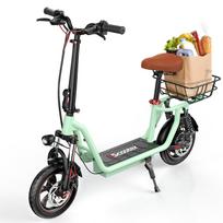 iScooter i12 Sulankstomas elektrinis paspirtukas 500W variklis 36V7.5Ah ličio baterija Maksimalus greitis 25km/h 30-35km didžiausias nuotolis žalia