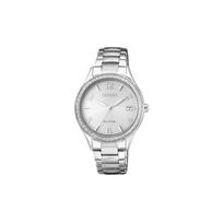CITIZEN 50 meters waterproof, solar Quartz, Steel Strap, , women's watch, silver dial EO1180-82A