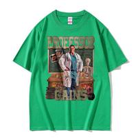 Professor Gains Nasser El Sonbaty Fitness Gym Tshirt Male Oversized T Shirts Unisex Women Casual Cozy Cotton Short Sleeve Tshirt 4XL gray