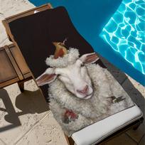 Interesting Rabbit Bird Duck and Sheep Towel Beach Quick Dry Soft Pool Towels Gift for Travel Gym Shower Camping sports STJ150x200CM blue