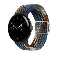 Nylon Braided Strap for Google Pixel Watch 4/3 41mm Replacement Magnetic Wristband Fabric Bracelet for Pixel Watch 4/3/2/1 Band Pixel Watch 2-1 black