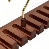 Medinis diržų laikiklis spintos sienai tvirtinamas tvirtas erdvę taupantis kaklaraiščių ir diržų pakabos organizatorius Laiko 14 diržų 38x6x11cm / 14.96x2.36x4.33in Antikvarinis black