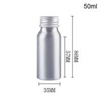 30ml-250ml Sidabrinis Aliuminio Buteliukas su Užsukamu Dangteliu Kvepalų Kosmetikos Toniko Vandens Buteliukas Kelioninis Nešiojamas Papildomas Buteliukas 50ml white