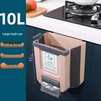 Large Wall-Mounted Folding Kitchen Trash Can for Cabinet Doors