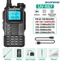 Baofeng UV-K67 Walkie Talkie Multi Band Wireless Copy Frequency 999CH Type-C DTMF NOAA UV-5R UV-K61 UV-K5(99) Two Way Ham Radio US