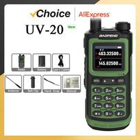 Baofeng UV-20 10W Walkie Talkie 50KM Long Range Portable Ham Radio Four Bands Copy Frequency Waterproof USB-C Charge 2 Way Radio