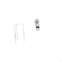 Minimalist Clear Acrylic Side Table with Astronaut Statue Ornament Modern Bedside Cabinet Creative