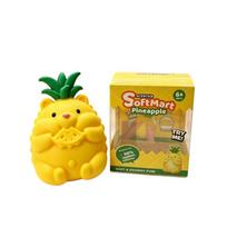 20cm TPR miltų pripildytas ananasų lokio squishy žaislas, minkštas, mielas, greitai atšokantis, streso mažinimo Fidget yellow