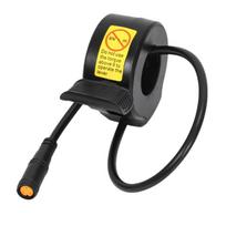 130X Electric Bike Scooter Thumb Throttles Part with Cable Line, Black Housing, and Press Style Body for Routine Repair Use black