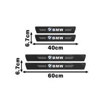 4/5/1 vnt. Anglies Pluošto Automobilio Durų Slenksčio Apsaugos Lipdukai Su Logotipu BMW X2 X3 E60 E93 E87 G01 G20 X3 X5 F30 F20 E36 E46 E53