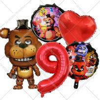 Five Night At Freddys Number Balloons Set Birthday Party Decoration Anime Game Aluminum Film Ballons Home Decor Kids Party Favor as show