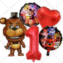 Five Night At Freddys Number Balloons Set Birthday Party Decoration Anime Game Aluminum Film Ballons Home Decor Kids Party Favor as show