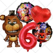 Five Night At Freddys Number Balloons Set Birthday Party Decoration Anime Game Aluminum Film Ballons Home Decor Kids Party Favor as show