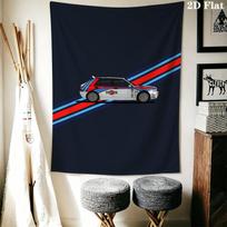 Lancia Martini Wall Tapestry Aesthetic Wall Hanging Printed Fabric Blanket Decorative Tapestries for Bedroom Living Room Home Decor 100cm x 150cm white