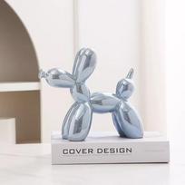 21cm Big Size Ceramic Balloon Dog Abstract Ornament Creative Sculpture Study Room Statue Home Office Accessories Decoration 21x7.5x18cm
